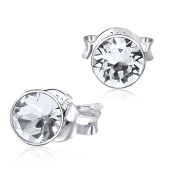 Roundy Stone Silver Stud Earring ST-1103 (5.0mm)
